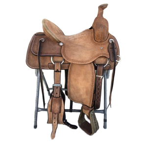 Caja de Silla de Montar Inglesa de Cuero de Búfalo Ecológico y Duradero, Absorbente de Sudor, para Jinetes Hombres y Mujeres, de Madera - Product Image 6