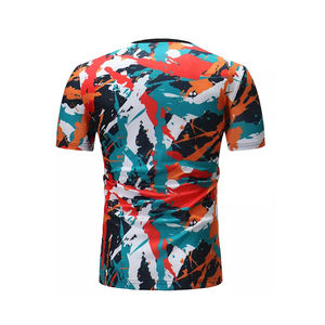 Camiseta de Verano Personalizada para Hombre, Impresa en 3D por Sublimación, Diseño Abstracto de Grafiti, Transpirable, Manga Corta, Estilo Vintage - Product Image 2