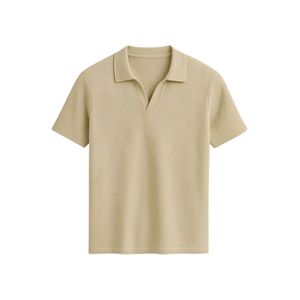 Polo à manches courtes pour homme, couleur unie, coupe classique, style décontracté, tissu jersey 100% coton - Product Image 3