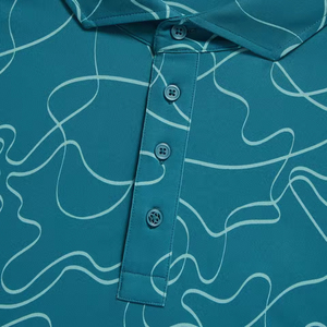 เสื้อโปโลแขนสั้นผ้าไนลอนผสมสแปนเด็กซ์สำหรับผู้ชาย ขายส่ง เสื้อยืดผู้ชายแบบซับลิเมชั่น - Product Image 4