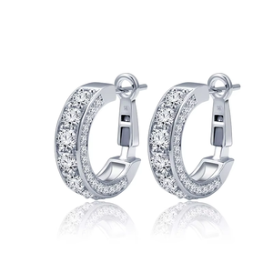 Classic Round Brilliant Cut Diamond <b>Earrings</b> 14K <b>Solid</b> Gold Women's Everyday Wear Jewelry - Product Image 3