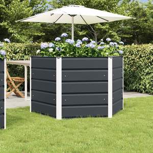 Jardinière en acier anthracite 129 x 129 x 75 cm Pots et jardinières à fleurs - Product Image 1