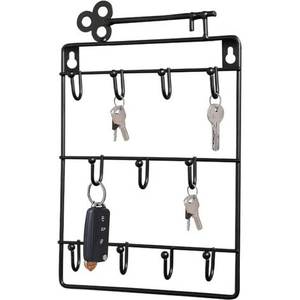 Porta llaves metálico multiusos con prácticos ganchos de almacenamiento para la entrada, la cocina, el garaje y la organización del espacio de trabajo. - Product Image 6
