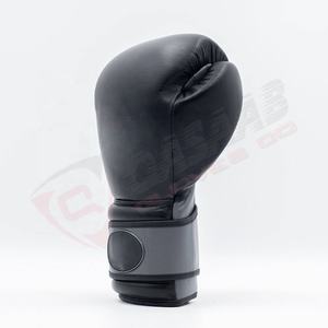 Gants de boxe en cuir de vachette véritable avec sangle magique pour gym kickboxing fitness jaune noirci patchwork design personnalisé vente en gros - Product Image 5