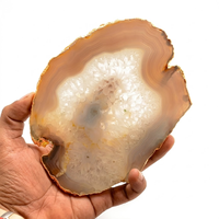 Sous-verre de luxe en agate avec bordure plaquée or |   Ensemble de sous-verres en pierre naturelle |   Vaisselle élégante pour la décoration de la maison |   Ensemble 2026