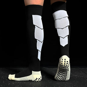 White Black Geometric No Show Soccer <b>Socks</b> with Anti-Slip Sole Eco-Friendly for Adults Summer Sports & Daily Life - Product Image 4