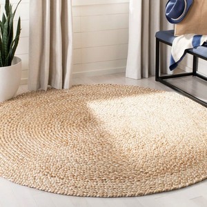 Alfombra Clásica Rústica de Yute Natural, Pelo Medio, Delgada, Lavable a Máquina, Fácil de Limpiar, Duradera, Ecológica, Hecha a Mano - Product Image 5