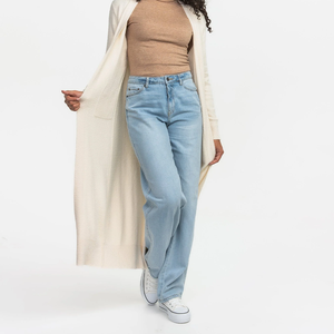 เสื้อคลุมคาร์ดิแกนขนแกะ/แคชเมียร์ Dreamluxe แบบยาว ปลายเปิด ทรงหลวม เนื้อผ้านุ่ม ถักทออย่างดี มีกระเป๋าหน้า เหมาะสำหรับฤดูหนาว - Product Image 3