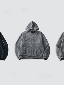 2025 otoño e invierno nuevas sudaderas con capucha para hombre ligero maduro Simple cremallera suelta moda cárdigan con capucha abrigo - Product Image 2