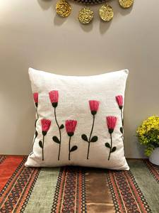 Handmade Embroidered Cotton <b>Cushion</b> Cover Wholesale Boho Home Decor Living Room Bedroom <b>India</b> - Product Image 1