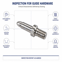 Goupille de guidage pour connecteur optique, pour l'assemblage de modules de connecteurs à fibre optique avec double chanfreinage, usinage CNC suisse sur mesure