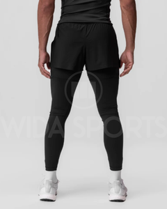 Shorts de sport haute performance 2 en 1 pour hommes, shorts de course et de musculation avec leggings intégrés - Product Image 4