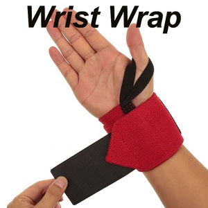 GAF Natural Rubber PVC Breathable High Elastic Anti-Slip <b>Straps</b> Heavy Duty Weightlifting Gym Wrist Support Thumb Wraps Hook Loop - Product Image 3