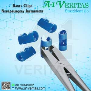 Fabricante Mayorista A-1 VERITAS, Clips Raney Desechables/Reutilizables (Paquete de 20), Juego de Instrumentos de Neurocirugía con Certificación CE |   Suturas - Product Image 6