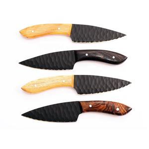 Couteau de chasse à lame fixe forgé à la main, livraison rapide, acier revêtu noir, couteau de camping avec étui en cuir - Product Image 6