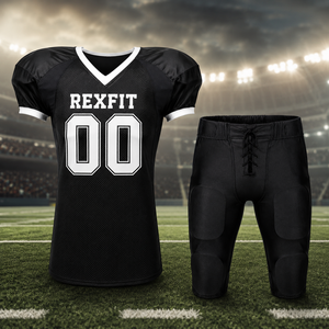 Uniforme de Fútbol Americano Personalizado y Conjunto de Pantalones Integrados, Ropa Deportiva Transpirable de Malla, Sublimada, Fabricada por Rexfit - Product Image 1