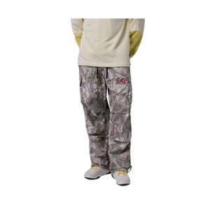 Pantalon cargo camouflage pour hommes, pantalon à cordon élastique, coupe ample, jambe large, vêtements décontractés pour l'extérieur - Product Image 3