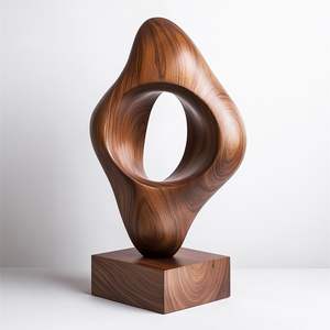 Sculpture en bois d'art décoratif pour espaces intérieurs haut de gamme - Product Image 4