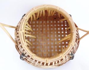 Vase Ikebana, panier en bambou tissé à la main japonais avec insert en bambou, récipient pour arrangement floral naturel, fournisseur d'usine - Product Image 6
