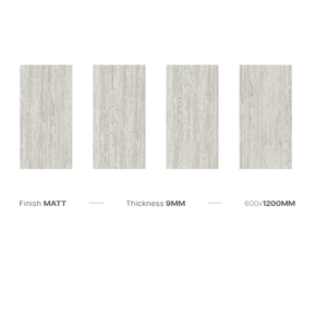 Modern Treventino Series Matte Finish Porcelain Tile 600x1200mm 9mm Trending Floor <b>Wall</b> Tile for Bathroom Interior - Product Image 3