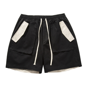 Shorts en molleton français pour homme, coupe décontractée, couleur unie, écologiques, streetwear décontracté, été, unisexe, bas de tenue respirant, vêtements de sport - Product Image 4