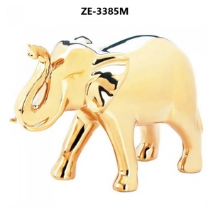 Sculpture décorative en métal de luxe, accent moderne pour la décoration intérieure, fontaine ronde en aluminium plaqué or de luxe - Product Image 1