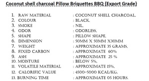 Charbon de coco de haute qualité en briquettes, formes oreiller et hexagonales, faible teneur en cendres, combustible pour barbecues commerciaux - Product Image 5