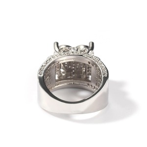Anillo de Oro y Plata Personalizado Estilo Hip Hop con Diamantes Moissanite, Joyería de Lujo Moderna para Entusiastas de la Moda y Regalos Promocionales - Product Image 1
