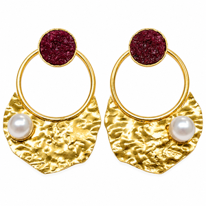 Pendientes de Aro en Forma de Media Luna de Latón Dorado, Diseño Minimalista y Elegante, Joyería de Moda al por Mayor para Boutiques - Product Image 6