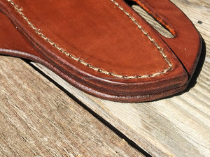 Funda de Cuero Vacuno Hecha a Mano para Cuchillos de Acero de Damasco, con Presilla Universal para Cinturón, Compatible con OEM, Grado Industrial, para Caza - Product Image 2