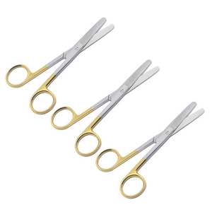 Ciseaux chirurgicaux droits TC 14,5 cm (5,5 pouces) en acier inoxydable, instruments médicaux orthopédiques, lot de 3 pièces - Product Image 1