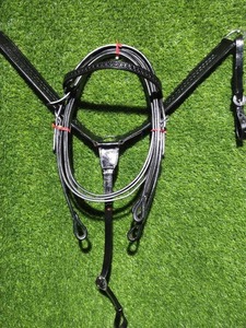 Direct Factory Supply Black Leather Western Headstall & Breast Plate Collar Set Available At Competitive Price - Product Image 3