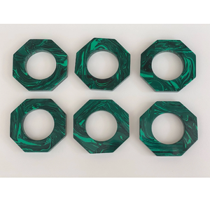 Anneau de serviette en résine décoratif pour table, couleur bleu profond, élégant, beige, vaisselle pour mariages et événements, sur mesure - Product Image 6