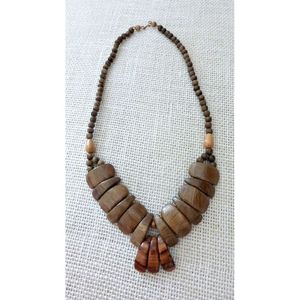 Collier en bois fait main de luxe de qualité supérieure pour femmes, fournitures de perlage, bijoux - Product Image 2