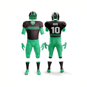 Custom Design Breathable American Football Uniforms 100% Polyester Fabric Plus Size Team Jerseys Short Sleeves Printed Uniforms - Product Image 4