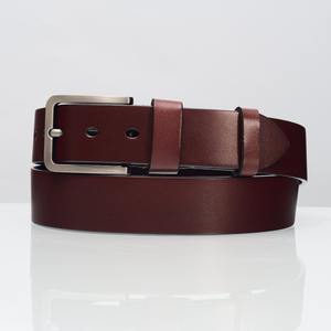 Ceinture pour homme en cuir de vachette véritable avec boucle en alliage, de haute qualité, style business de luxe, fabrication directe d'usine, personnalisable - Product Image 5