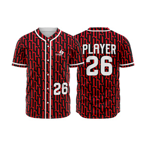Maillot de baseball boutonné respirant à séchage rapide en maille pour le jour du match, l'entraînement, uniforme d'équipe, fournisseur OEM en gros - Product Image 1