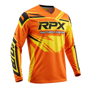 Personaliza Tu Propio Diseño, Camiseta Deportiva Transpirable y Resistente al Viento con Estampado por Sublimación de Manga Larga para Carreras, Jersey de Motocross - Product Image 3