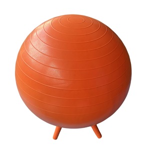 Orange Soft Eco-Friendly Yoga <b>Ball</b> with Stand Non-Slip PVC Exercise <b>Ball</b> for Adult Training - Product Image 1