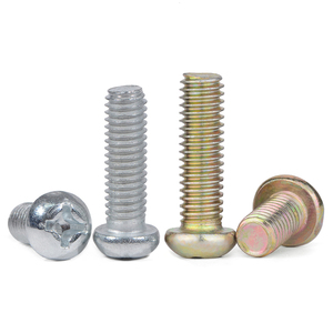 J&Gong Round Head Phillips <b>Screws</b> <b>M3</b> M4 M5 M6 M8 M10 Galvanized White Zinc Plated - Product Image 2