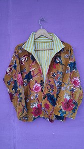 Chaqueta de Terciopelo Suave con Estampado Floral Mostaza para Mujer 2026, Abrigo Bohemio con Estampado Botánico, Blazer de Invierno de Inspiración Vintage - Product Image 2
