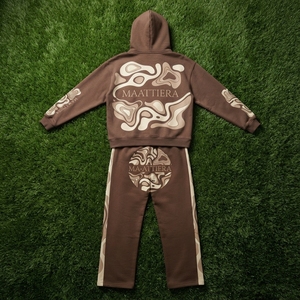 Conjunto de Sudadera con Capucha Oversize y Pantalones Deportivos para Mujer, con Bloques de Color, Estampado Gráfico y Bolsillo Canguro - Product Image 5