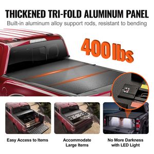 Copertura Tonneau Tri-Fold per Cassone Pickup Chevy Silverado GMC Sierra 1500 2019-2024, Modello F-250 con Cassone da 5FT 8\" - Product Image 3