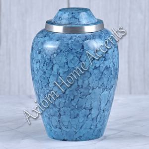 Elegante urna de cremación de aluminio hecha a mano con acabado pulido Urna de recuerdo conmemorativo por Axiom Home Accents - Product Image 6