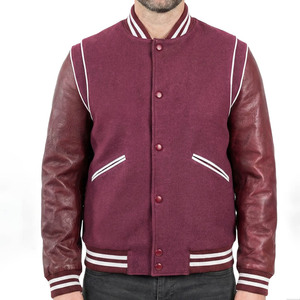Chaqueta Varsity Americana Casual de la Mejor Calidad para Hombre 2025, con Bordado de Letras Cortas, Estilo Invernal, Tejido Grueso y Ecológico - Product Image 1