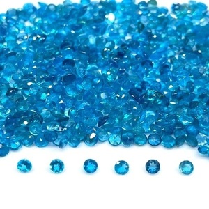 Natural <b>Neon</b> Apatite 2mm Round Cut Loose Untreated Gemstones Wholesale Price Bulk <b>Neon</b> Apatite Gemstone Lot for Jewelry Making - Product Image 2