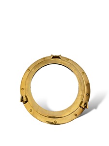 12" Round Decorative Handmade Antique Brass Nautical Porthole Wall <b>Mirror</b> Marine Ship Window Coastal Home Office Hotel Decor - Product Image 2