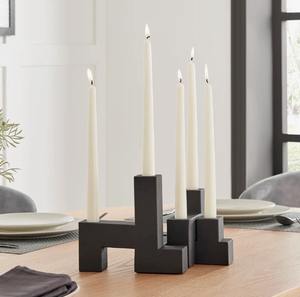 Elegante Juego de 2 Portavelas Metálicos Cónicos con Diseño Apilable para Decoración de Mesa al Mejor Precio - Product Image 2