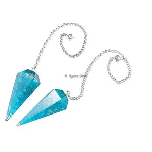 Nuevo diseño, venta al por mayor, Péndulo de orgonita Aqua de calidad superior con cadena de plata para curación y meditación de la India - Product Image 1