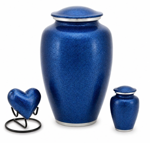 Antique Texture Black Color Cremation Urn Set of 3 for Human <b>Ashes</b> Adult <b>Keepsake</b> & Heart <b>Keepsake</b> - Product Image 6